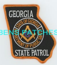GEORGIA,GEORGIA STATE PATROL MASON 1 STATE SHAPED